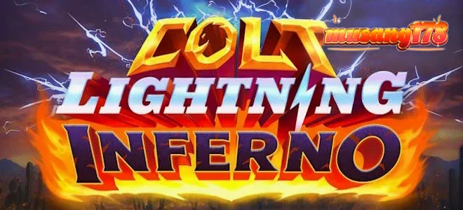Visual neon dan api dari slot Colt Lightning Inferno